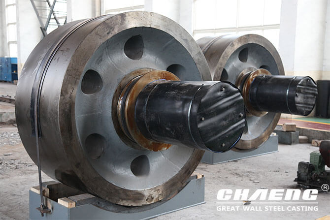 rotary kiln support roller with shaft