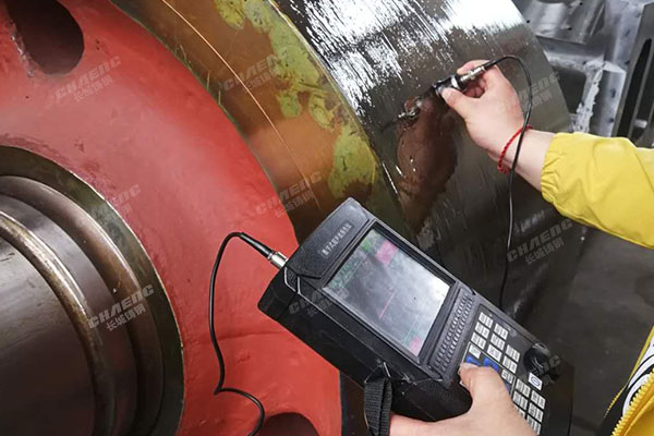 Non-destructive testing of large cast steel parts