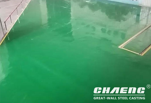 Epoxy floor in the CHAENG workshop