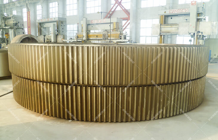 CHAENG produced 6.3m girth gear for Germany building materials factory