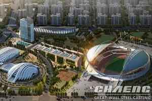 Great Wall steel nodes are used in Jiangsu Gymnasium