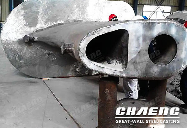 marine rudder horn steel casting manufacture by CHAENG