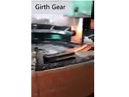 Short video of large girth gear production site